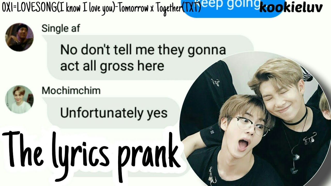 BTS TEXTS:The lyrics prank#13||kookieluv