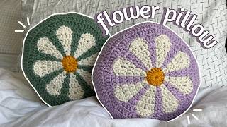 Cute Crochet Flower Pillow/Cushion Tutorial