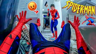 SPIDER-MAN MAKE A MESS IN THE HOUSE ( Epic Comedy Parkour POV Prank )