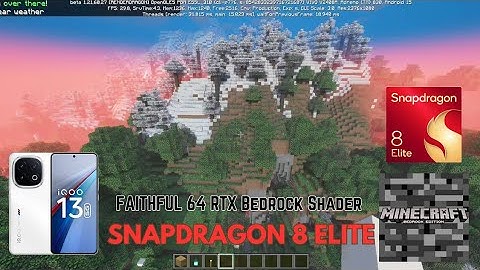Faithful RTX Shader Gameplay on Minecraft Bedrock | Snapdragon 8 Elite iQOO 13 Performance Test