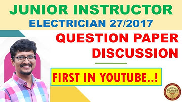JUNIOR INSTRUCTOR | QUESTION PAPER | PYQ | ELECTRICIAN | INDUSTRIAL TRAINING | KERALA PSC | SIBIN K
