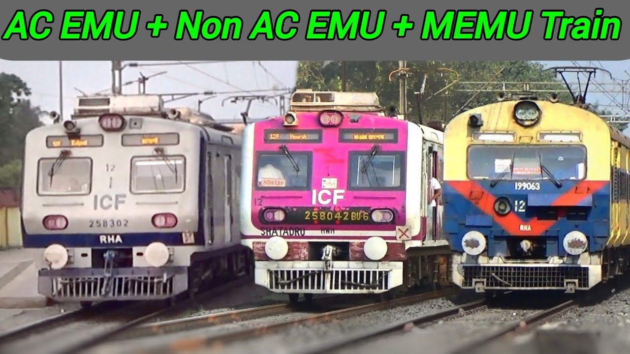 [ 14 in 1 ] Fast & Furious 🔥 Galloping AC Local + Non AC Local + MEMU Train at Eastern Railways | IR