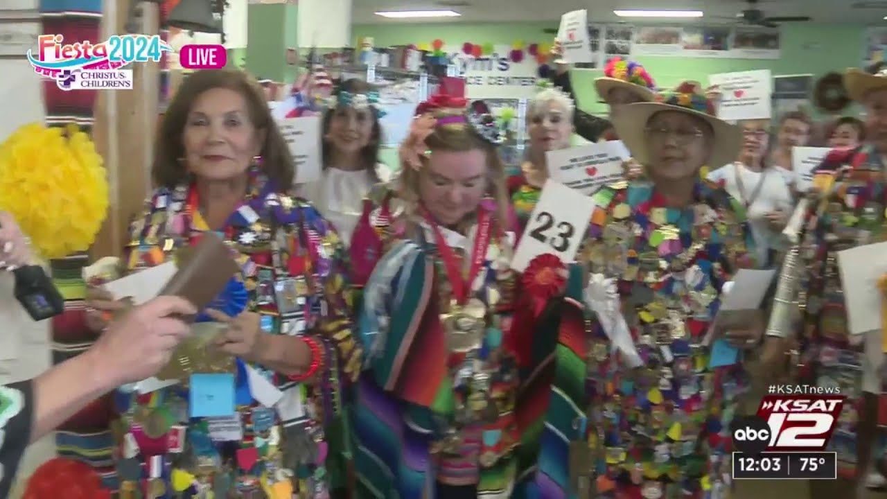 Woman sports 701 Fiesta medals to win contest