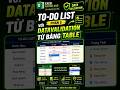 Data Validation Lấy Dữ Liệu Từ Table Làm To-Do List