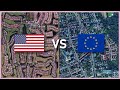 American vs european suburbs and why us suburbs suck