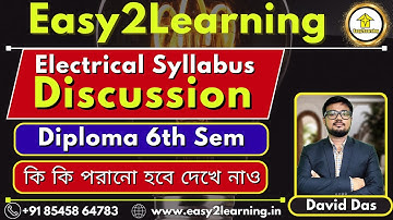 Diploma 6th Semister  Syllabus Discussion | 2025 Sesion | easy2learning