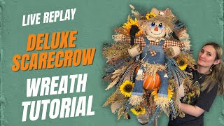 LIVE REPLAY: DIY Scarecrow Wreath for your Fall Decorations