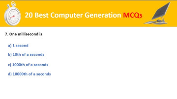 20 Best Simple Computer Generation MCQs Set 1 | Any competitive exam preparation