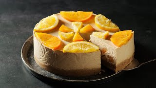 No Bake Orange Cheesecake | Easy Vegan Gluten-Free Dessert