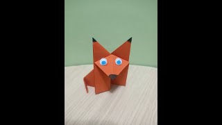 Kağıttan basit kurt yapımı origami.