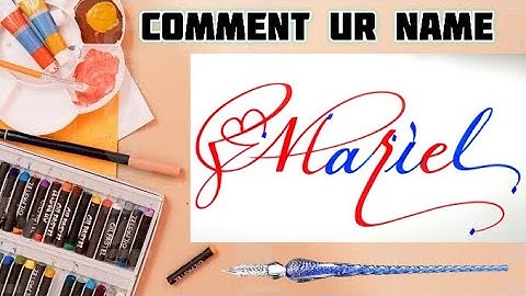 Mariel Name Signature Calligraphy Status | How to Draw, Cursive Calligraphy with Cut Marker