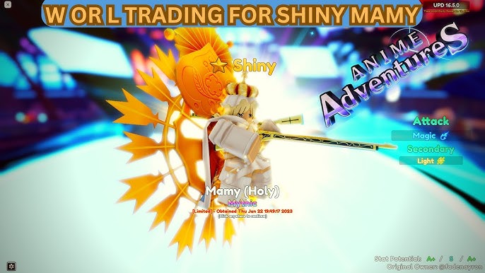 UNIQUE ???] Anime Adventures, Shiny 2, 1 Secret 40+ Mythic Units