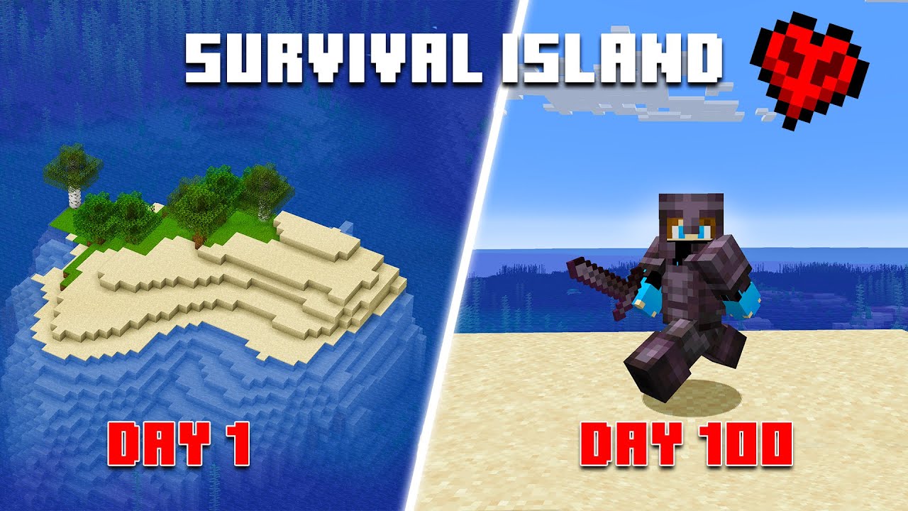 I Survived 100 Days on Survival Island in Minecraft Hardcore (Hindi ...