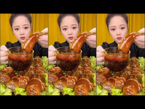 Xiao Yu Mukbang Eating   ASMR Eating Show   Eating Sound Pork Belly