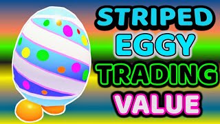 STRIPED EGGY TRADING VALUE IN ADOPT ME EASTER EVENT ! #stripedeggy #adoptmetrade