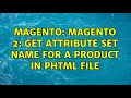Magento: Magento 2: get attribute s