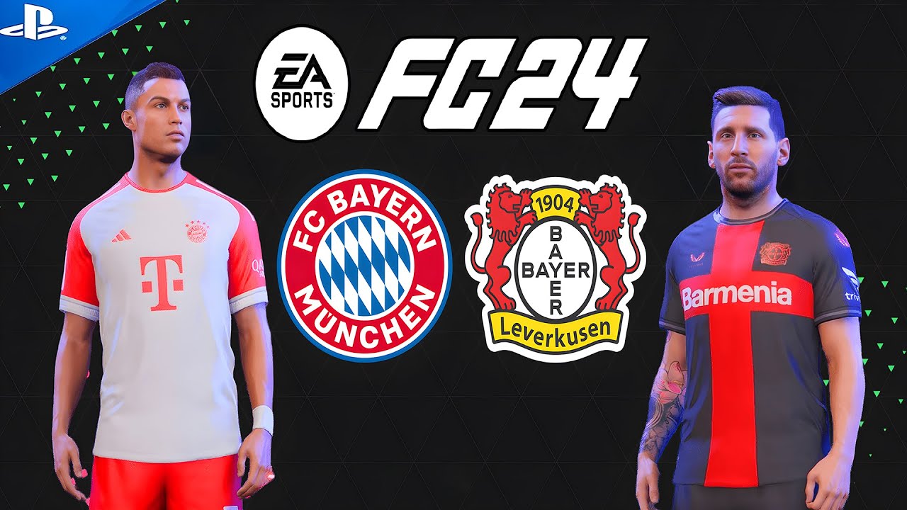 EA FC 24 Ronaldo VS Messi | Bayren Munich VS Leverkusen 2024 | FIFA 24 ...