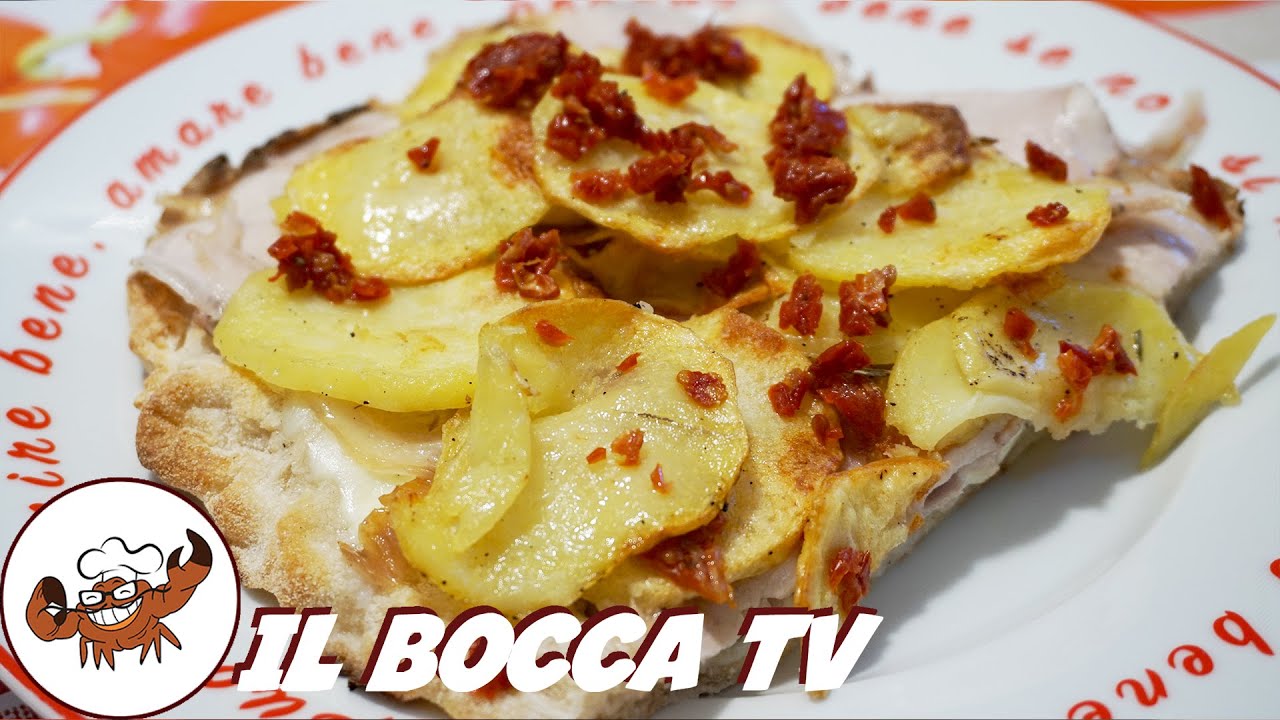 679 - Pinsa patate porchetta e mozzarella..la faceva Sora Lella! (ricetta facile pinsa romana)