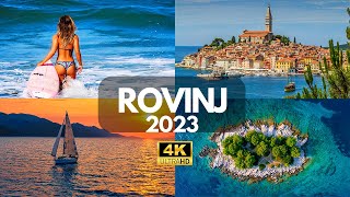 Rovinj 4K BEACHES - Walk from the city centre to Rovinj's best beach Mulini - 2023 - With Captions