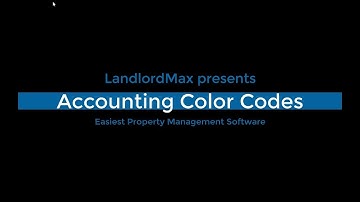 LandlordMax - Accounting Color Code Tutorial