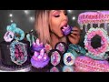 ASMR EDIBLE GEODE ROCKS, QAURTZ CRYSTALS, GEODE CAKE, AMETHYSTS, GEODE HONEYCOMB MUKBANG 먹방