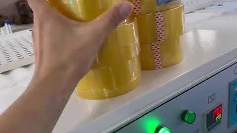 2 rolls in one package/ Semi automatic flat packing machine of Bopp package adhesive tapes