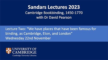 Sandars Lectures 2023: Lecture Two