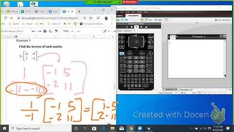 (10.3 & 10.4 Alg 2) Inverse Matrices and Determinants Part 4 of 5