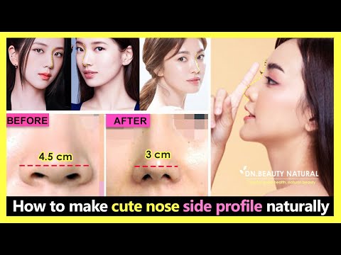 How to Make a Cute Nose Side Profile |  Get your nose and nostrils smaller with exercise