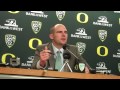 Oregon Football Coach Mark Helfrich Signing Day Presser Part 1