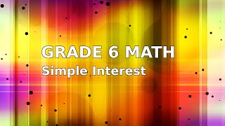 Math Algebra Lesson 5.5 - Simple Interest