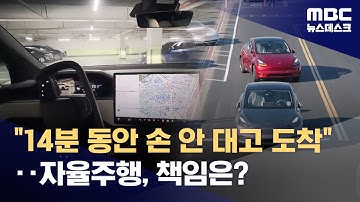 "14분 주행, 핸들 한 번 안 잡았다"‥테슬라 자율주행 드디어 도입 (2025.11.29/뉴스데스크/MBC)