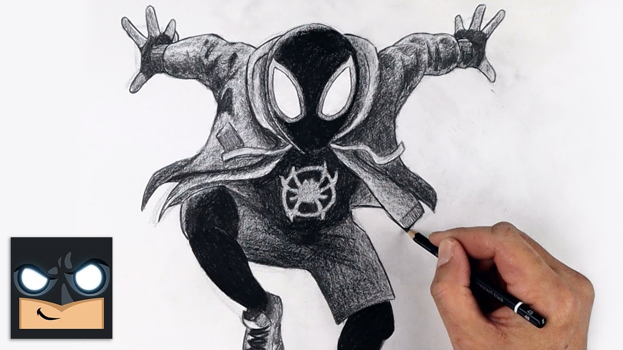 How To Draw Miles Morales Spider Man Easy | Spider Man Sketch Tutorial -  YouTube