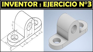 ✔️Dibujo 3D Autodesk Inventor 2021 para principiantes - Ejercicio N°3✔️
