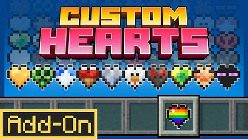 CUSTOM HEARTS ADDON: 35 Epic Craftable Hearts Added to Minecraft!