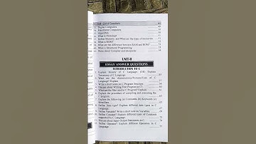 degree semester 1 computer science(problem solving in c) questions 1to 5 units all 5& 10 mark papers