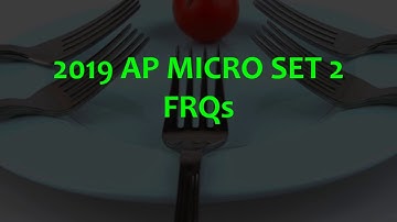 AP 2019 Micro Set 2 FRQs