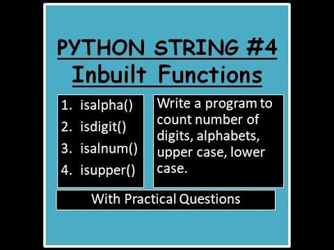 Inbuilt Functions of String  in Python with Programs | Count frequency of 'the' in string | part #4
