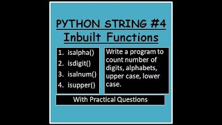Inbuilt Functions of String  in Python with Programs | Count frequency of 'the' in string | part #4