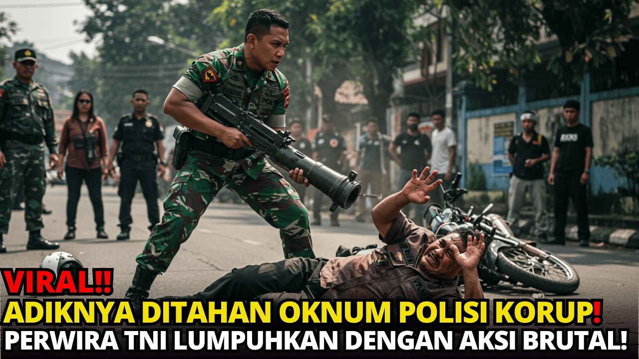 VIRAL‼️USAI JADIKAN ADIK PERWIRA TNI TUMBAL! OKNUM POLISI APES DIHAJAR BABAK BELUR DI DEPAN UMUM!