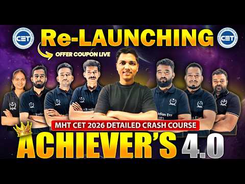 👑 Re-Launch Achievers 4.0 | Holi Offer ₹ 100 Off | Best CET Crash Course Detailed 😍☑️ #mhtcet2026