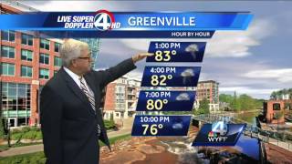 Partly cloudy, scattered showers.