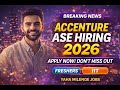 Accenture ASE Hiring 2026 🚀 | IIT Freshers | Apply Now (Big Opportunity!)  #iitjobs #itjobsindia