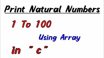 Print natural numbers 1 to 100 using array in c|| #shorts #ytshortsindia