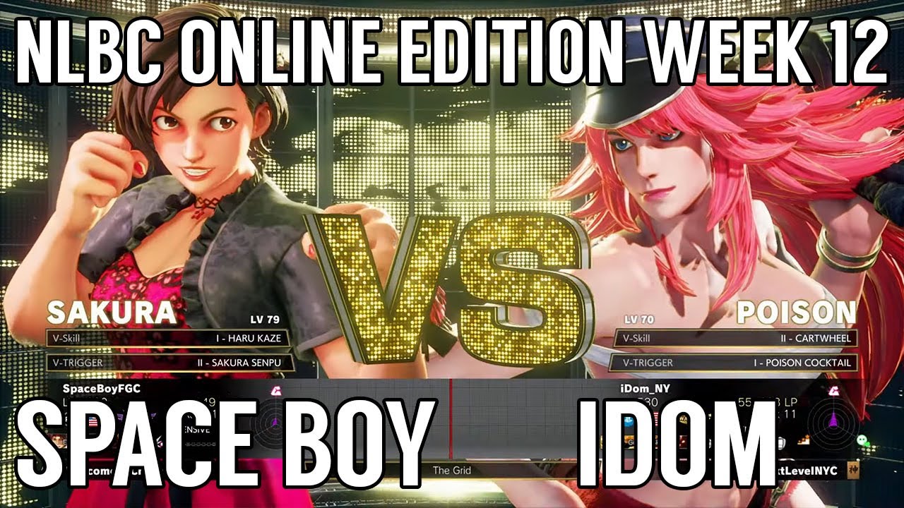 Street Fighter V Losers Final - Space Boy (Sakura) vs iDom (Poison) @ NLBC Online Edition #12
