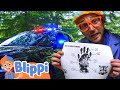 Blippi visits a crime scene  cartoons for kids  childerns show  fun  mysteries with friends