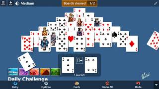 Microsoft Solitaire Collection - Pyramid [Medium] | Daily Challenge June 15th 2021