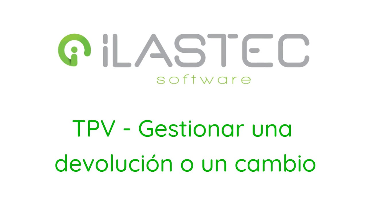 TPV - Gestionar una devolución o un cambio