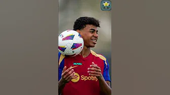 Lamine yamal le joueur prodige du barca : #footballshorts #lamineyamal #messi #neymar #suarez #barca thumbnail