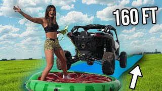 WE BUILT A 160 FT WATERSLIDE BEHIND A CAN-AM X3